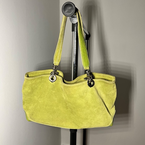 J Jill Green Suede Leather Shoulder Bag - Picture 2 of 4